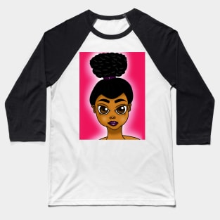 Brown skin girl digital art Baseball T-Shirt